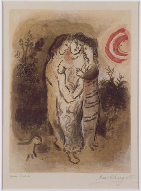 Chagall - Naomi and Her Beautiful Daughters