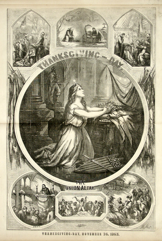 “Thanksgiving-Day,” by Thomas Nast, Harper’s Weekly, December 5, 1863.